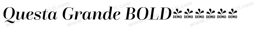 Questa Grande BOLD字体转换